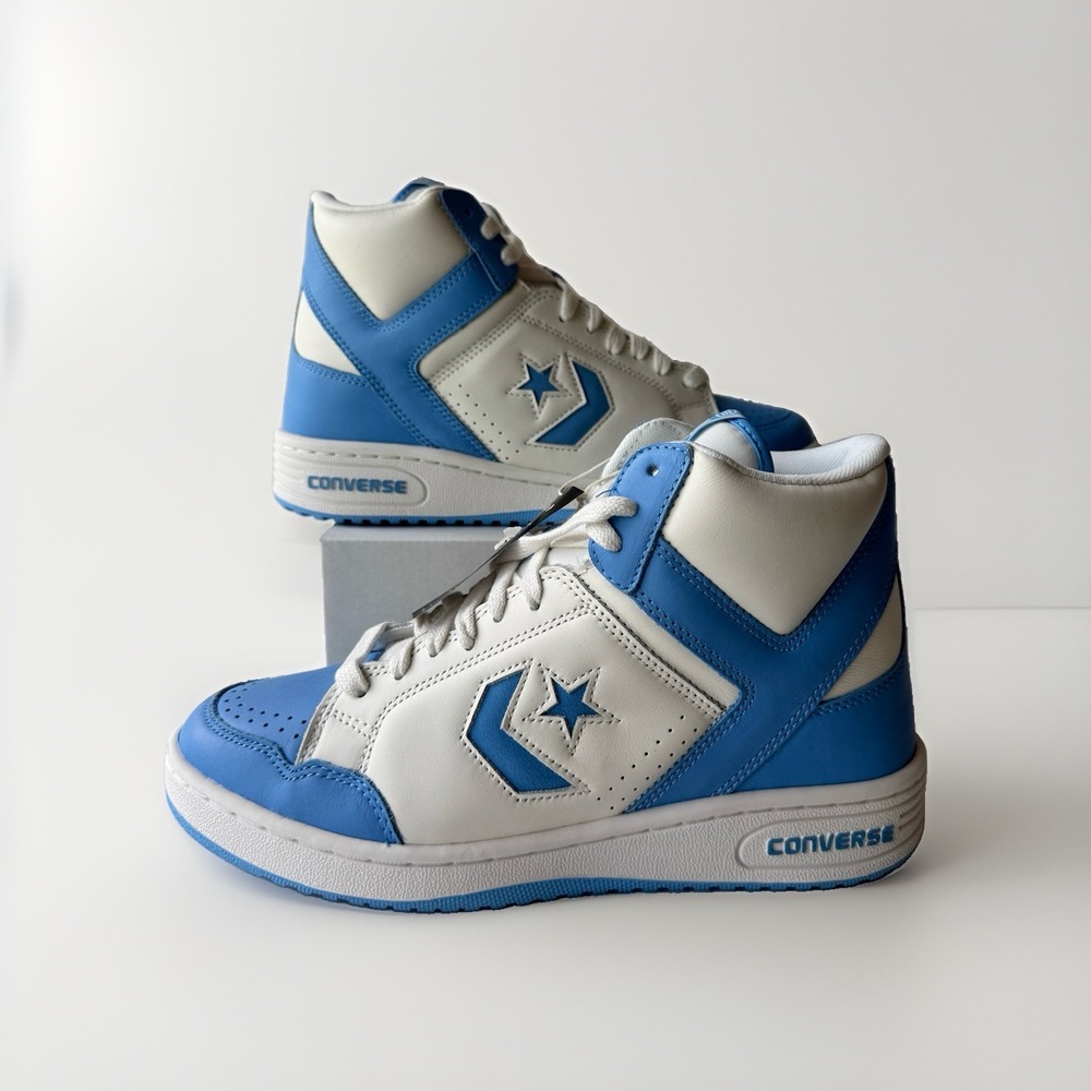 Converse Weapon High Top Sneakers University Blue White Leather A04398C